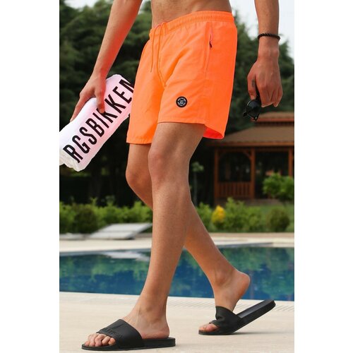 Madmext Swim Shorts - Orange - Plain Cene