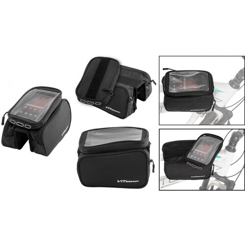 ViTcomp torbica za mobilni 600x600D / polyester crna Slike