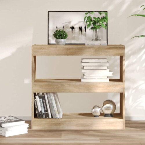 Furnova Knjižna omara/pregrada sonoma hrast 80x30x72 cm iverna plošča, (21951193) Cene