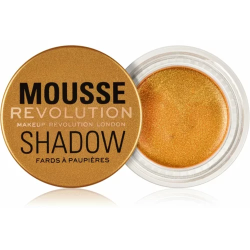 Makeup Revolution Mousse kremasto senčilo za oči odtenek Gold 4 g
