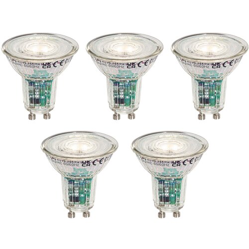 LUEDD Set van 5 Smart GU10 50mm LED lampen helder 4.7W 345 lm 2200-4000K Slike