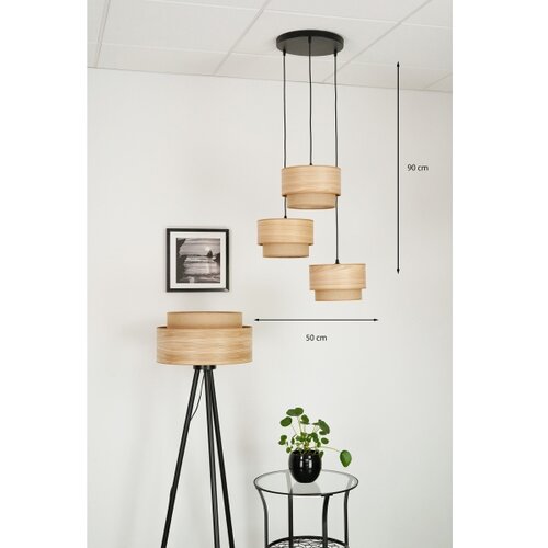  Brilagi - Visilica na sajli MONTANA BOHO 3xE27/15W/230V braon/crna Slike