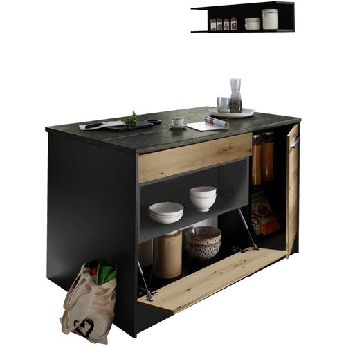 Modern Living kuhinjski otok jazz, antracit, barva hrasta Slike