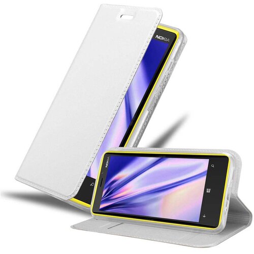 Cadorabo Ohi&scaron;je, združljivo z Nokia Lumia 920 v klasično srebrno - Za&scaron;čitni ovitek z magnetnim zapiranjem, stoječo funkcijo in režo za kartice, (20563581) Cene