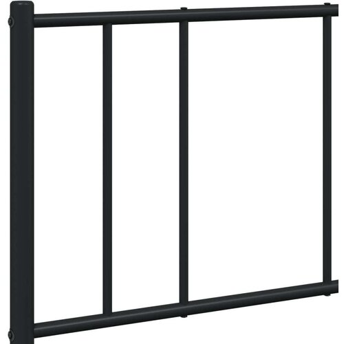 VidaXL metalni okvir kreveta uzglavlje i podnožje crni 140x190 cm Slike