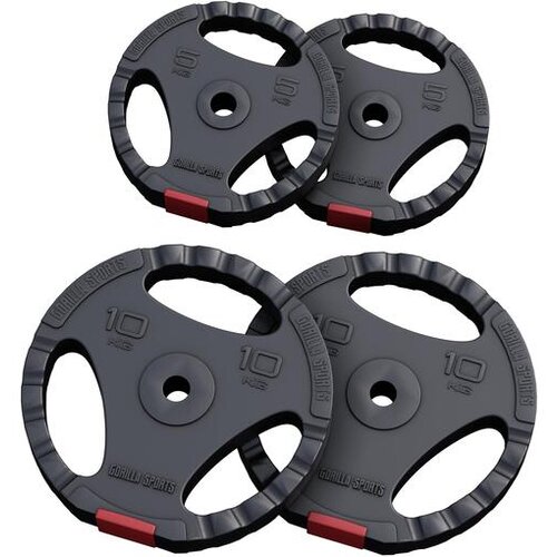 Gorilla Sports GORILLA SPORTS Set plastičnih tegova sa rukohvatima (2 x 5 kg, 2 x 10 kg) Cene