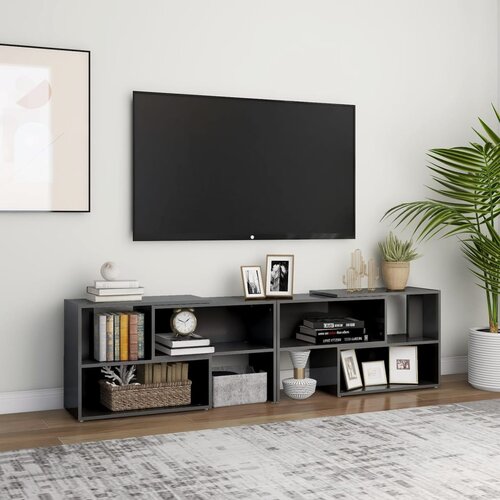 TV ormarić visoki sjaj sivi 149 x 30 x 52 cm konstruirano drvo Cene