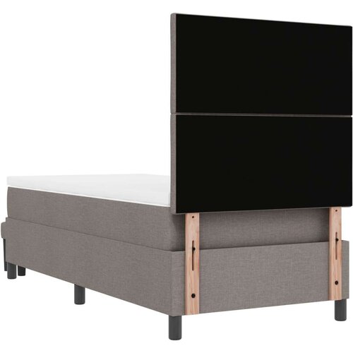 vidaXL Postelja s Škatlastim Dnom z Vzmetnico & Klopjo Taupe 90x190 cm Tkanina, (22083147) Cene