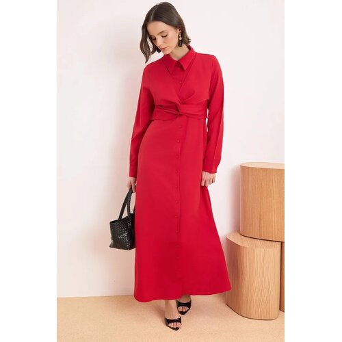 Trendyol Modest Ženska haljina Tctss26Eb00095, Crvena Cene