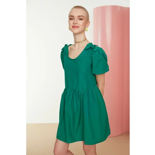 Trendyol Green Balloon Sleeve Dress