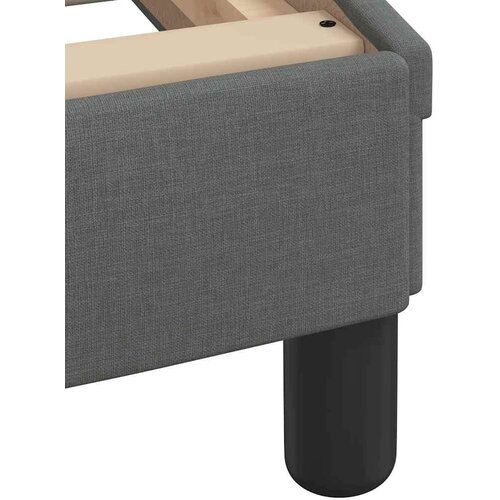 VidaXL okvir za krevet bez madraca tamnosivi 160x200 cm od tkanine Slike
