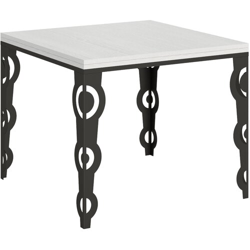 Itamoby &amp;nbsp; Karamay Libra (90x90/180 cm) - bela, barva nog: antracit - preklopna jedilna miza, (20842580) Slike