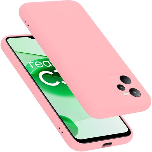 Cadorabo Ohi&scaron;je, združljiv z Realme v tekoči roza barvi - za&scaron;čitni pokrov iz fleksibilnega silikona TPU, (20694985) Cene