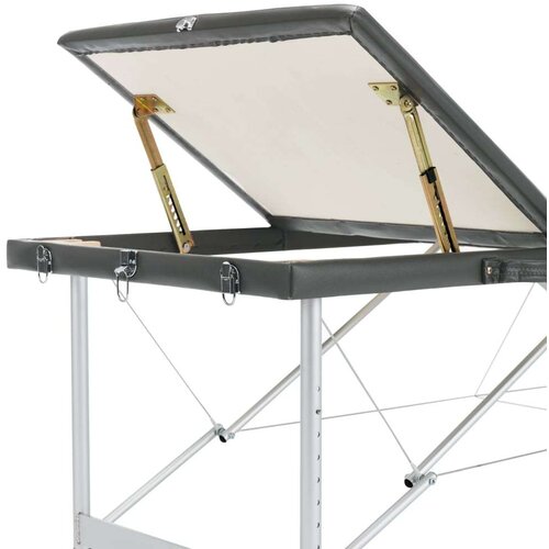 VidaXL Masažna miza s 3 conami aluminijast okvir antracit 186x68 cm Slike