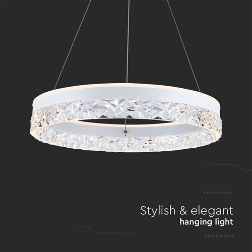  LED luster na sajli LED/25W/230V 3000K prečnik 50 cm bela Slike