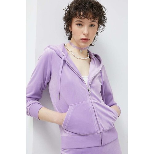 Juicy Couture Dukserica Robertson za žene, boja: ljubičasta, s kapuljačom, s aplikacijom Slike