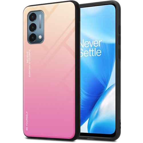 Cadorabo Ohi&scaron;je, združljiv z OnePlus v rumeni - roza - dvobarvni za&scaron;čitni pokrov iz silikona TPU in hrbta iz kaljenega stekla, (20592220) Cene