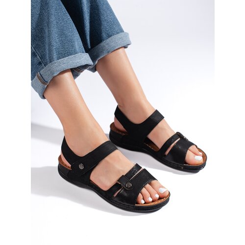 Shelvt Comfortable black sandals for women Cijene