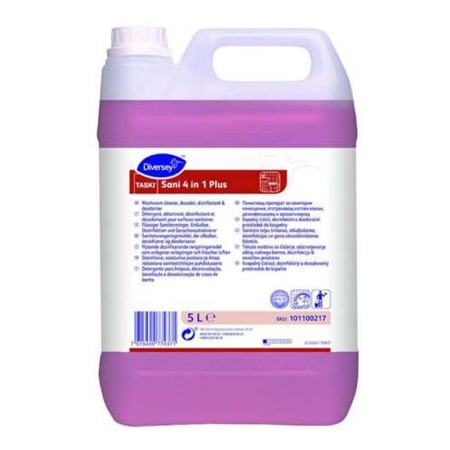 Diversey Sredstvo za čišćenje i dezinfekciju sanitarija Taski Sani 4u1 plus 5L 101106834 Cene