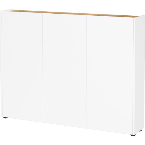 Germania Bela omarica za čevlje v hrastovem dekorju 138x105x25 cm Libbiano – Cene