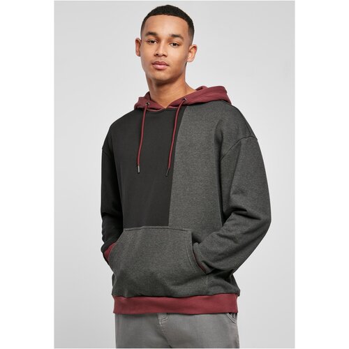 Urban Classics Oversized Color Block Hoody black/charcoal Slike