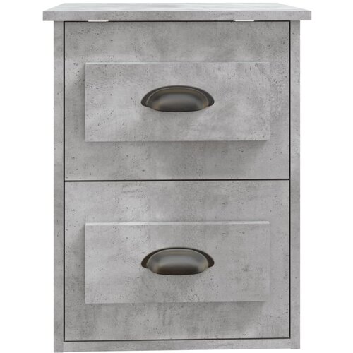 Zidni noćni ormarići 2 kom siva boja betona 41,5x36x53 cm Slike