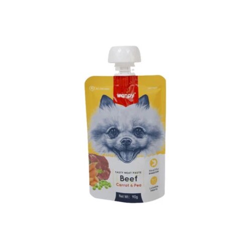 WANPY pasta govedina, sargarepa i grasak poslastica za pse 90g Cene