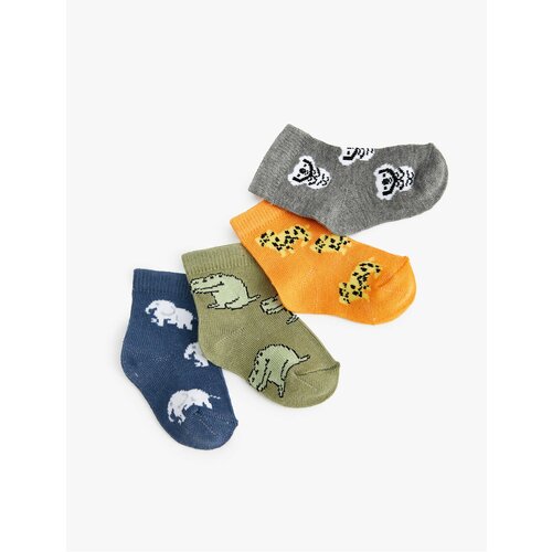 Koton Set of 4 Socks Multicolored Animal Pattern Cotton Slike
