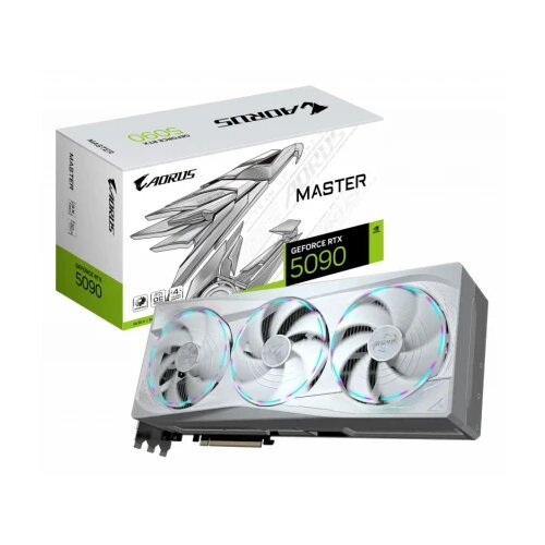 Gigabyte RTX 5090 32GB Aorus Master Ice GDDR7 3Fan white Slike