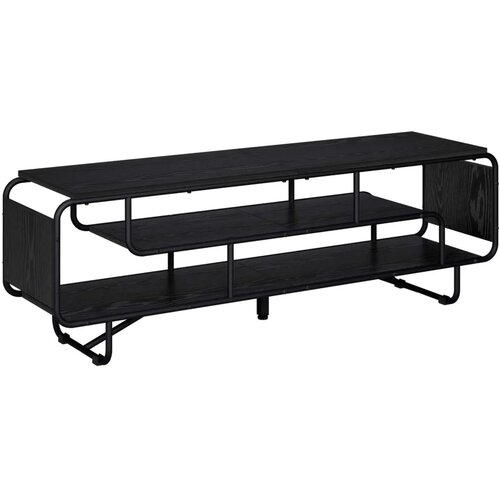  TV stalak 140 x 36 x 45 cm Crni hrast Konstruirano drvo - Crni hrast 140 x 36 x 45 cm Slike