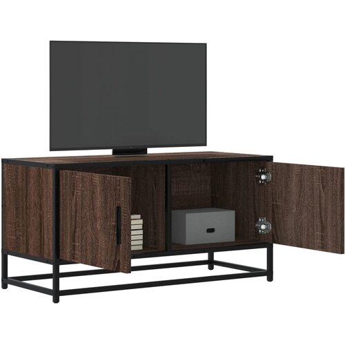 VidaXL TV omarica rjavi hrast 80x34,5x40 cm inženirski les Slike