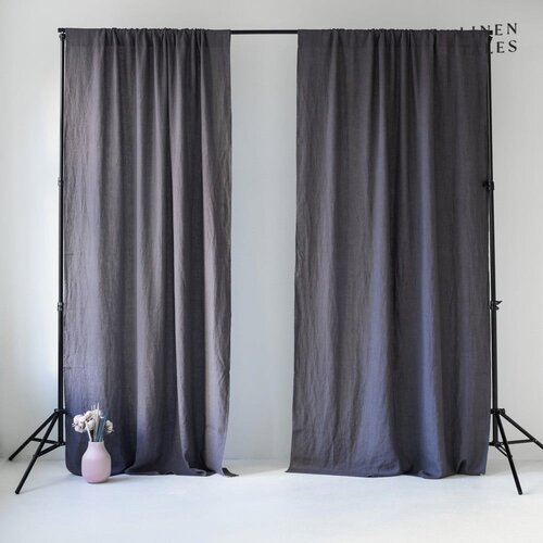 Linen Tales Tamno siva zavjesa 140x170 cm Night Time - Cijene