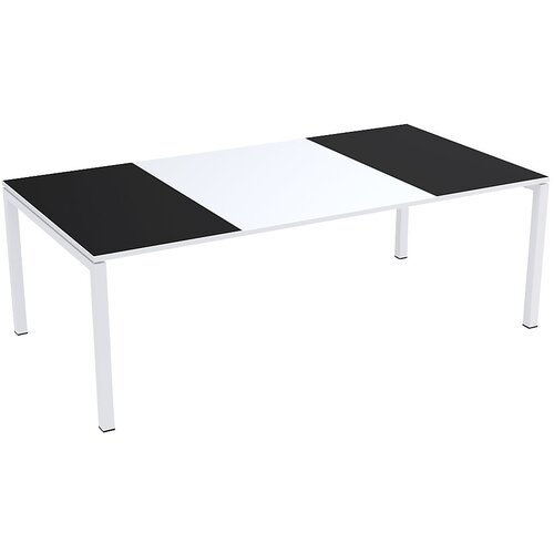 Paperflow Konferenčna miza easyDesk®, VxŠxG 750 x 2200 x 1140 mm, belo/črne barve Cene