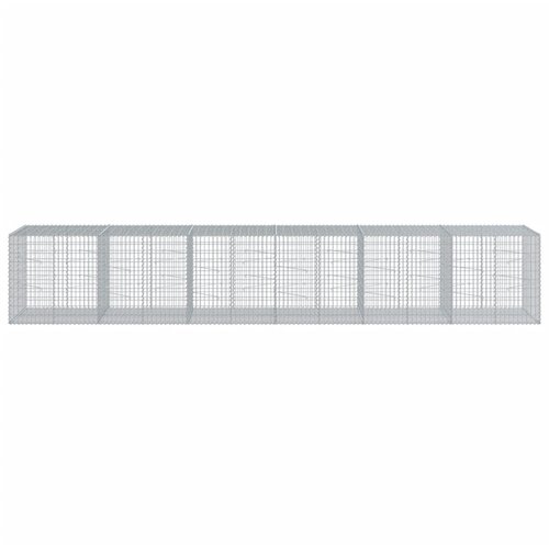  Gabionska ko&amp;scaron;ara s poklopcem 600x100x100 cm pocinčano željezo Slike