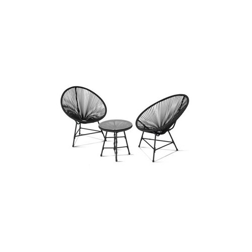  Bistro set od čelika i ratana, 3 dela Cene