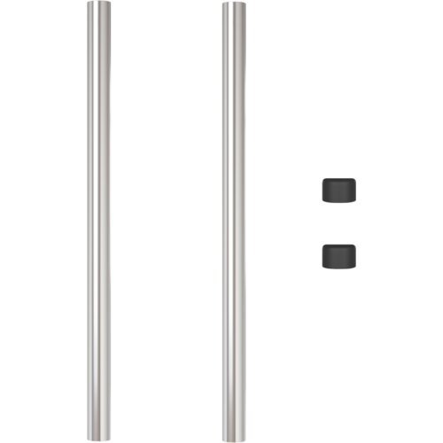 VidaXL Ograde 2 pcs Srebrno 50 cm Čelik s pra&amp;scaron;kastim premazom Slike