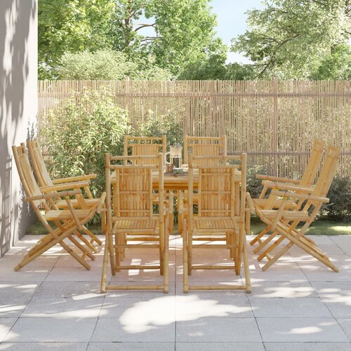  Sklopive vrtne stolice 8 kom 53 x 66 x 99 cm od bambusa Cene