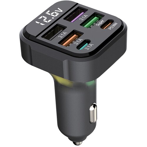 Superior Auto punjac K35 5V 3.1A PD 30W crni Slike