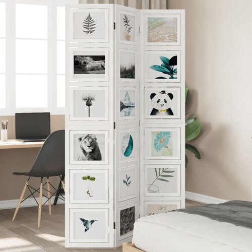  The Living Store Paravan 3-delni bel trden les pavlovnije - Pregrada Za Prostor, (21442241) Slike