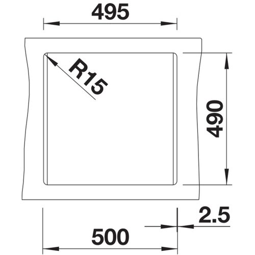 Blanco sudopera dalago 5 515x510/190 mm vulkan siva Slike