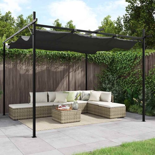  Pergola s pomičnim krovom antracit 295 x 292 x 230 cm Cijene
