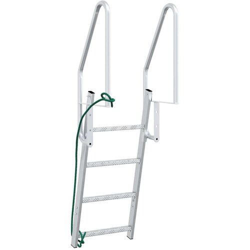 VidaXL ljestve za dok ostalo srebrno 58 x 77 x 166 cm aluminij Slike