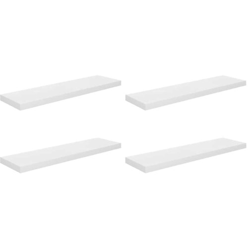  Plutajuće zidne police 4 kom sjajne bijele 90x23,5x3,8 cm MDF Slike