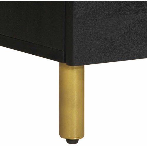  Komoda crna 60 x 33 x 75 cm konstruirano drvo Slike
