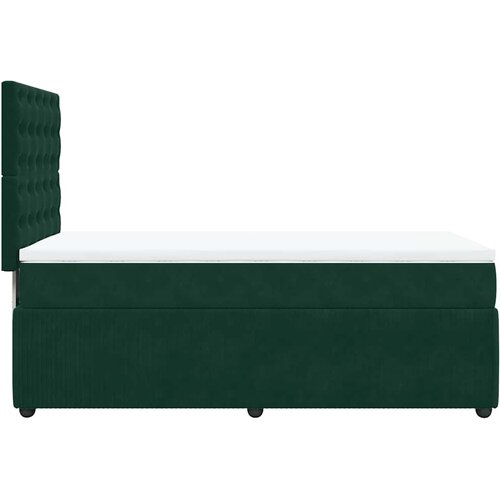 Box spring krevet s madracem tamnozeleni 90x190 cm bar&amp;scaron;unasti Slike