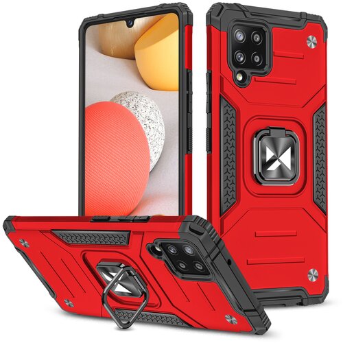 Wozinsky Armored ovitek + magnetno držalo za Samsung Galaxy A42 5G Ring Armor rdeč, (21973142) Cene