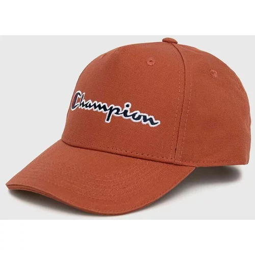 Champion Pamučna kapa sa šiltom boja: smeđa, s aplikacijom