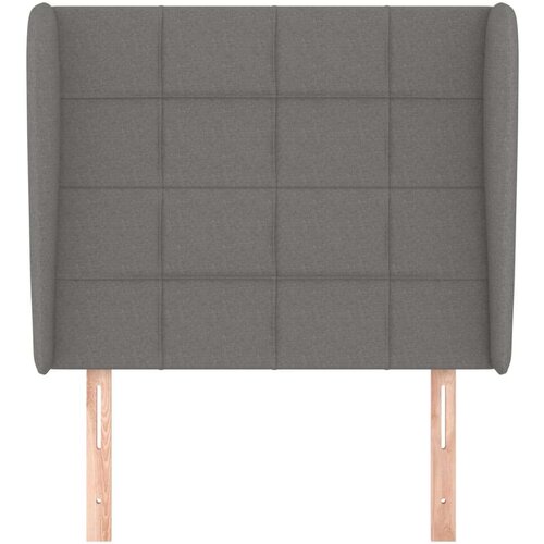  Uzglavlje s u&amp;scaron;ima tamnosivo 103x23x118/128 cm od tkanine Slike