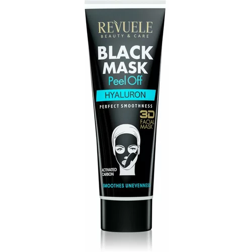 Revuele Black Mask Peel Off Hyaluron čistilna luščilna maska z aktivnim ogljem 80 ml