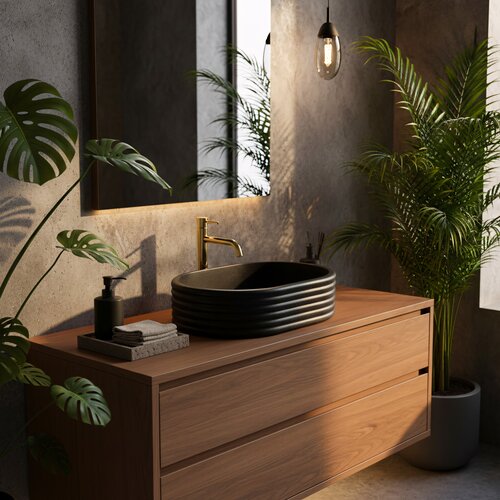 REA Bath Nadgradni umivaonik Nicoletta Black Slike